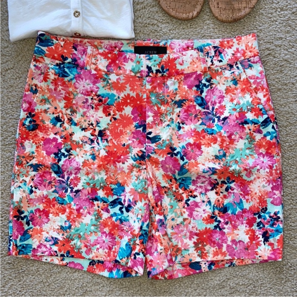 J. Crew Brushstroke Marigold Shorts - Picture 3 of 6